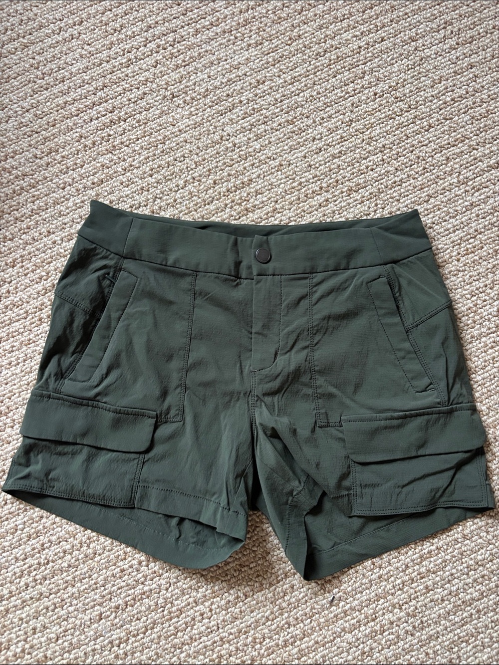 Athleta Dark Olive Utility Cargo Shorts